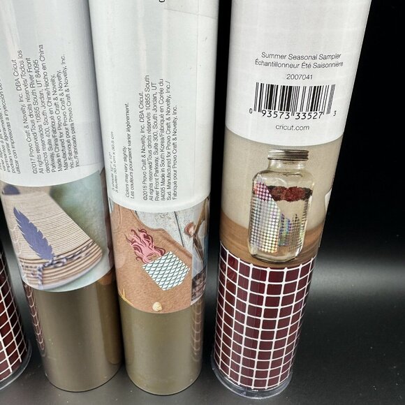 Cricut Premium Vinyl Lor 4 Rolls Mixed Mosaic Adhesive Foil Stainless Sampler - Picture 11 of 13